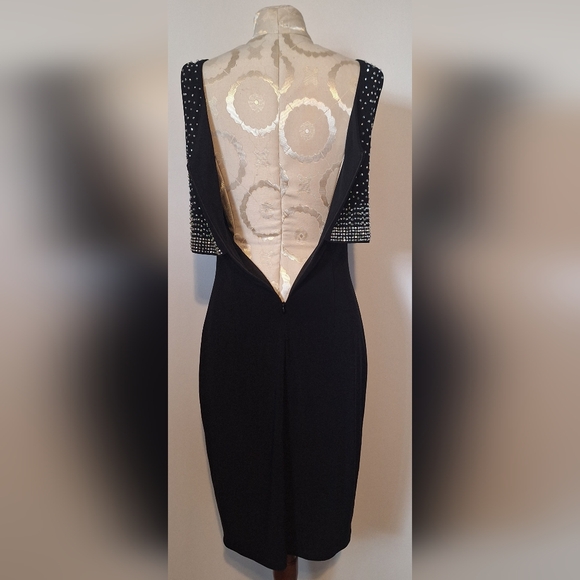 Joseph Ribkoff Black and Silver Sparkle Dress - Picture 7 of 10